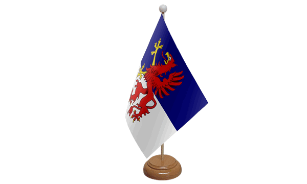 Pommern Small Flag with Wooden Stands